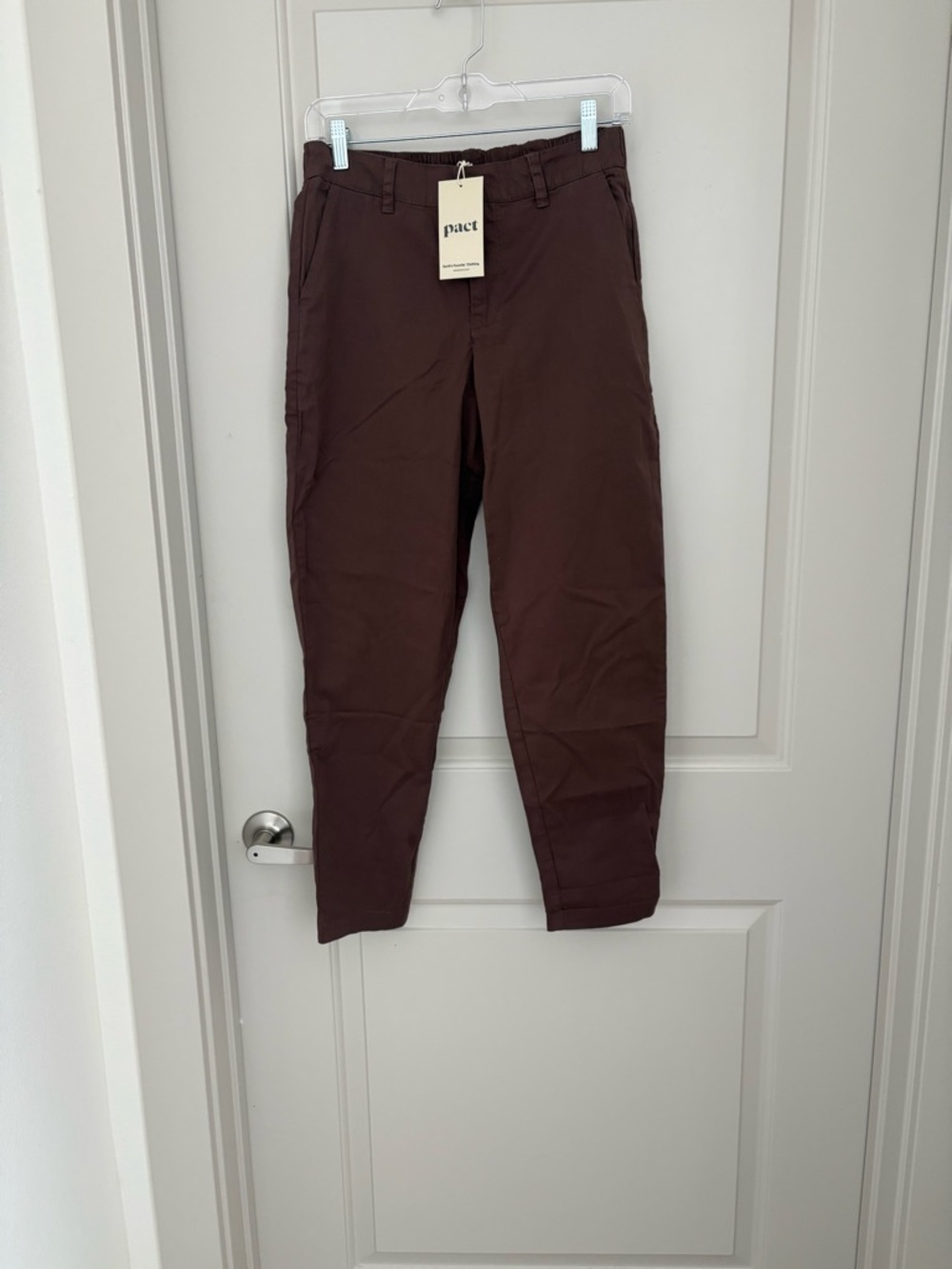 Pact Organic Cotton NWT Size XS Brown Pants